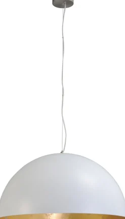 Pendelleuchte Weiß Gold Ø60cm Handarbeit LARINO