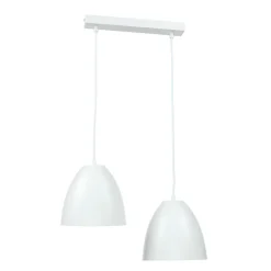 Pendelleuchte Weiß Gold verstellbar E27 2-flammig