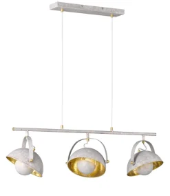 Pendelleuchte Weiß Gold verstellbar Esstisch