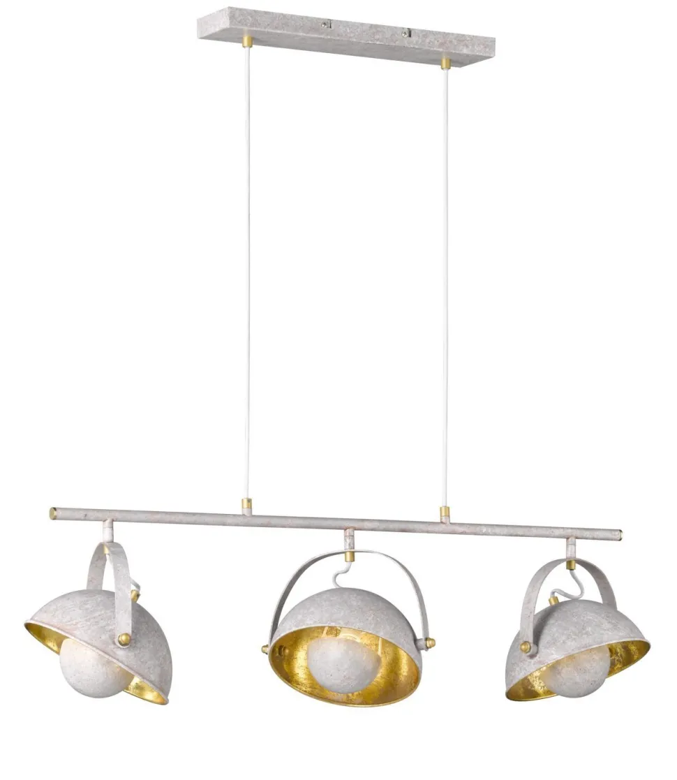 Pendelleuchte Weiß Gold verstellbar Esstisch