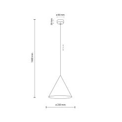 Pendelleuchte Weiß Metall Ø 25 cm H: max. 160 cm E27 Retro