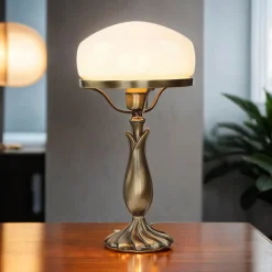 Pilzleuchte Messing massiv Jugendstil