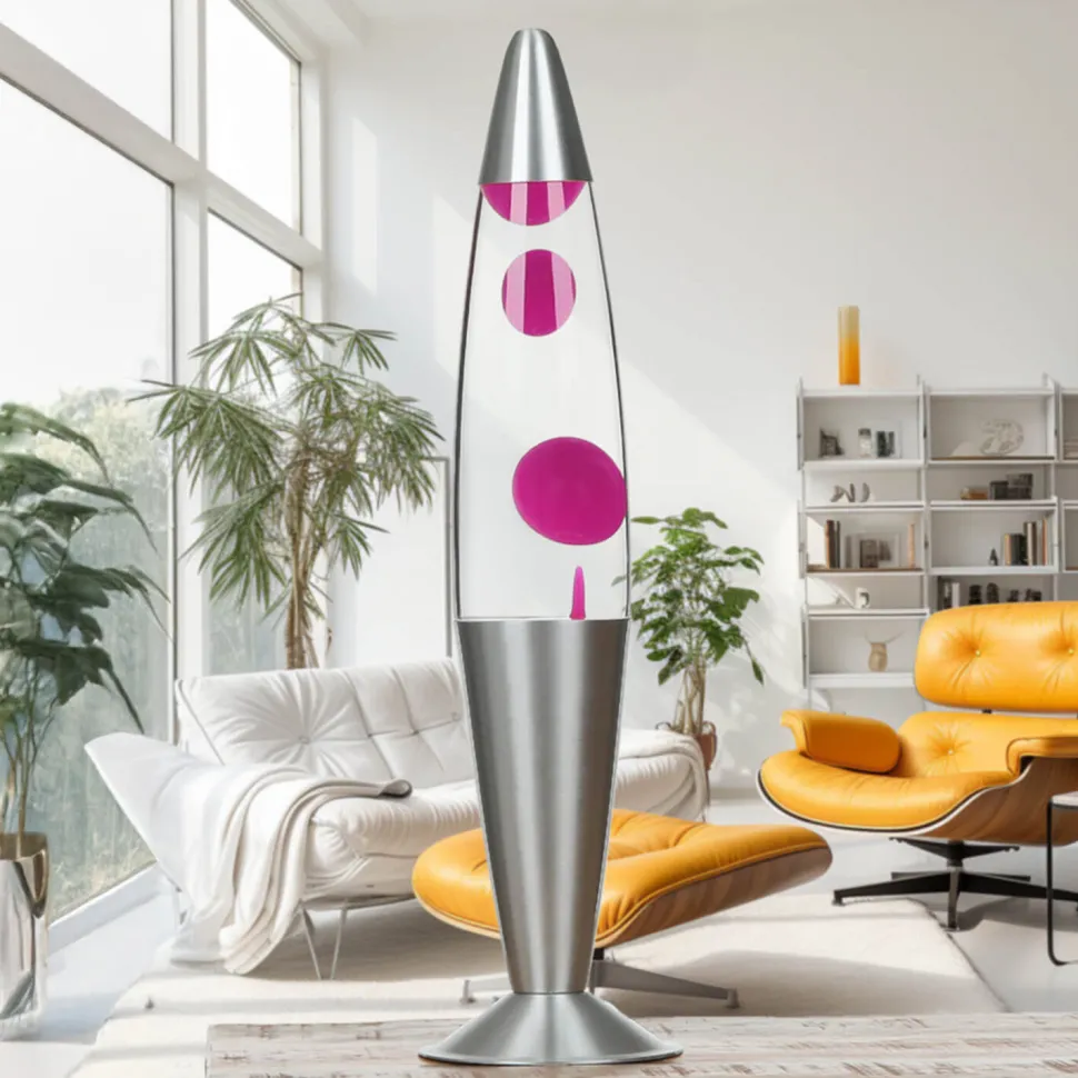 Pinke Lavalampe JENNY Flüssigkeit transparent 42cm