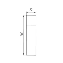 Pollerleuchte eckig Anthrazit 50 cm E27 Garten Weg