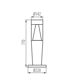 Pollerleuchte Grau 77 cm Modern IP54 Garten Weg