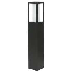 Pollerleuchte IP44 GU10 45 cm Schwarz Weiß Aluminium