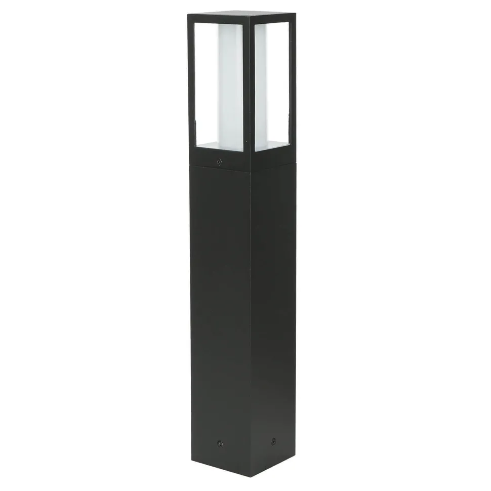 Pollerleuchte IP44 GU10 45 cm Schwarz Weiß Aluminium
