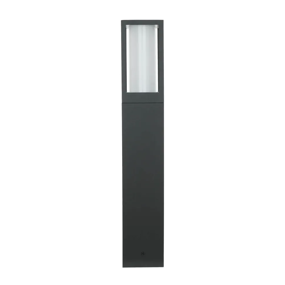Pollerleuchte IP44 GU10 45 cm Schwarz Weiß Aluminium