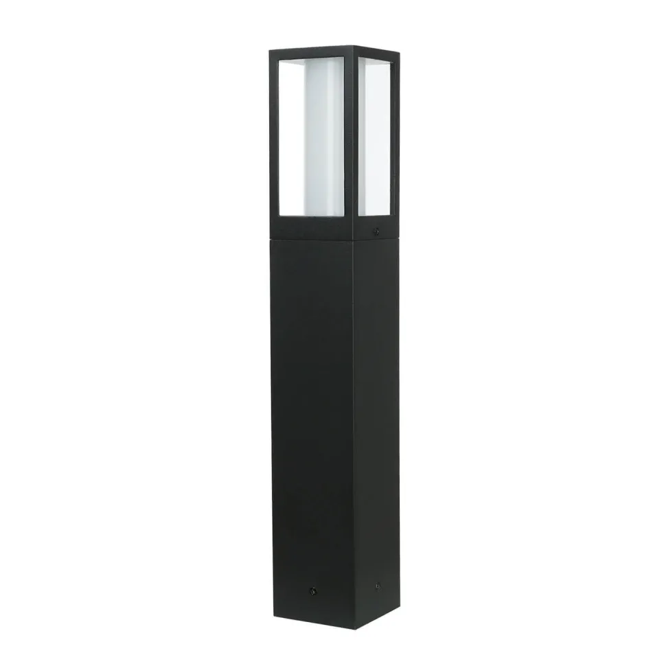 Pollerleuchte IP44 GU10 45 cm Schwarz Weiß Aluminium