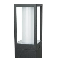 Pollerleuchte IP44 GU10 45 cm Schwarz Weiß Aluminium