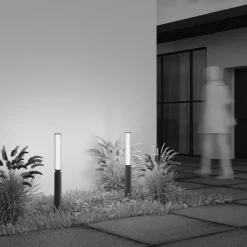 Pollerleuchte LED Aluminium Glas 78,5 cm IP65 rund