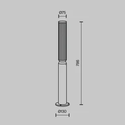 Pollerleuchte LED Aluminium Glas 78,5 cm IP65 rund