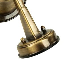 Premium Außenwandleuchte Antik Messing Riffelglas