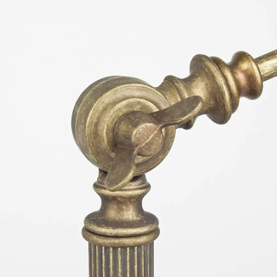 Premium Bankerlampe aus Messing in Antik Bronze Tischleuchte