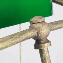 Premium Bankerlampe aus Messing in Antik Bronze Tischleuchte