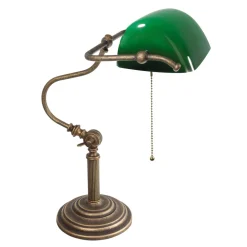 Premium Bankerlampe aus Messing in Antik Bronze Tischleuchte