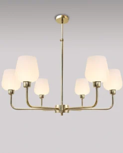 Premium Deckenleuchte TALIS Messing Glas verstellbar