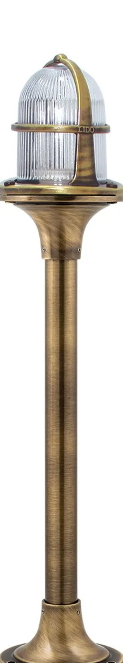 Premium Gartenlampe Stehend H:62cm echtes Messing