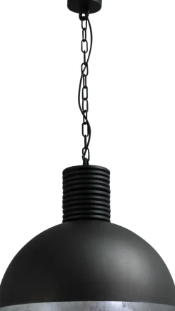 Premium Hängelampe LARINO Grau Metall Silber Ø50cm