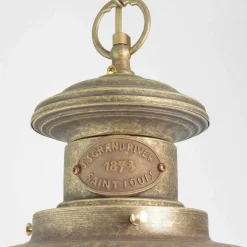 Premium Hängeleuchte Außen aus Messing in Bronze