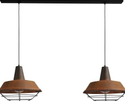 Premium Hängeleuchte Braun Antik Ø45cm Ziergitter