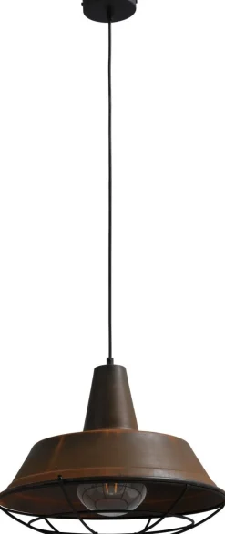 Premium Hängeleuchte Braun Antik Ziergitter Ø35cm