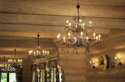 Premium Kronleuchter Groß Schwarz Silber Kristalle