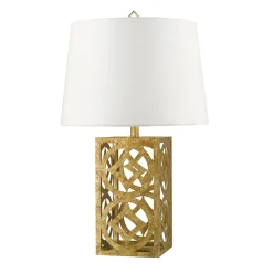 Premium Nachttischlampe Stoff Schirm 66cm hoch