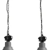 Premium Pendelleuchte Grau Loft Design Handarbeit