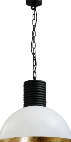 Premium Pendelleuchte Weiß Gold Ø40cm Loft LARINO