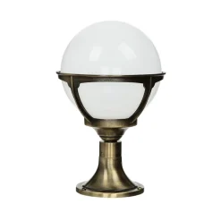 Premium Sockellampe Außen aus echtem Messing Antik