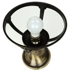 Premium Sockellampe Außen aus echtem Messing Antik