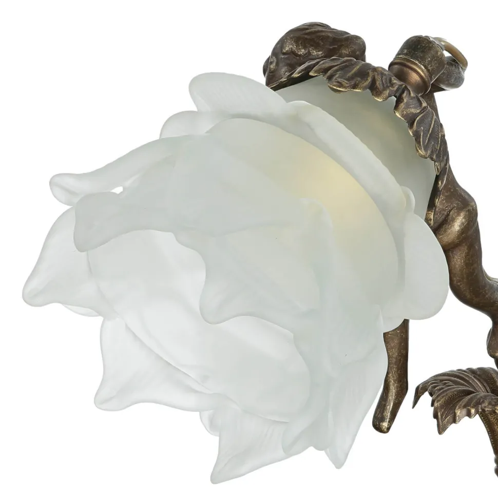 Premium Tischleuchte Putte in Bronze