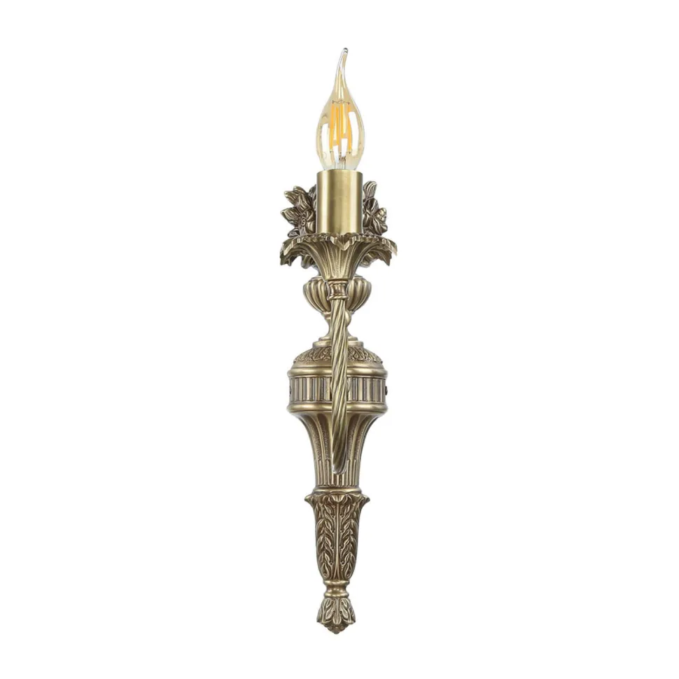 Premium Wandlampe Echt-Messing in Bronze Klassisch