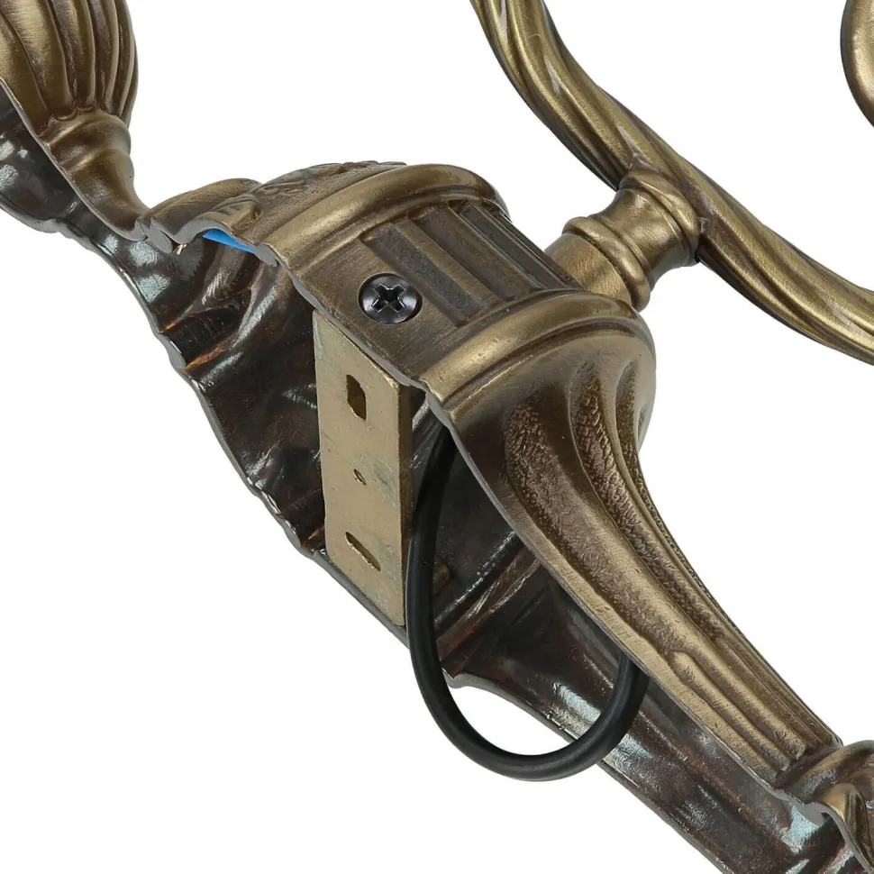 Premium Wandlampe Echt-Messing in Bronze Klassisch