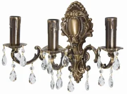 Premium Wandleuchte Bronze Antik 3-Flmg