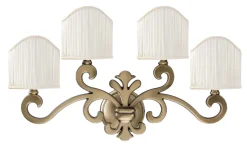 Premium Wandleuchte Bronze Hell 4-Flmg