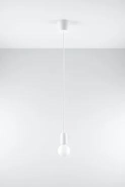 Retro Hängelampe Weiß verstellbar bis 90cm NESSA Küche