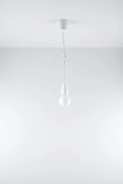 Retro Hängelampe Weiß verstellbar bis 90cm NESSA Küche