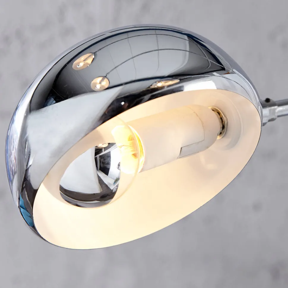 Retro Lampe Designerleuchte 200cm flexibel Silber