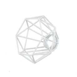 Retro Lampenschirm Weiß 4er Set für Tischleuchte E14