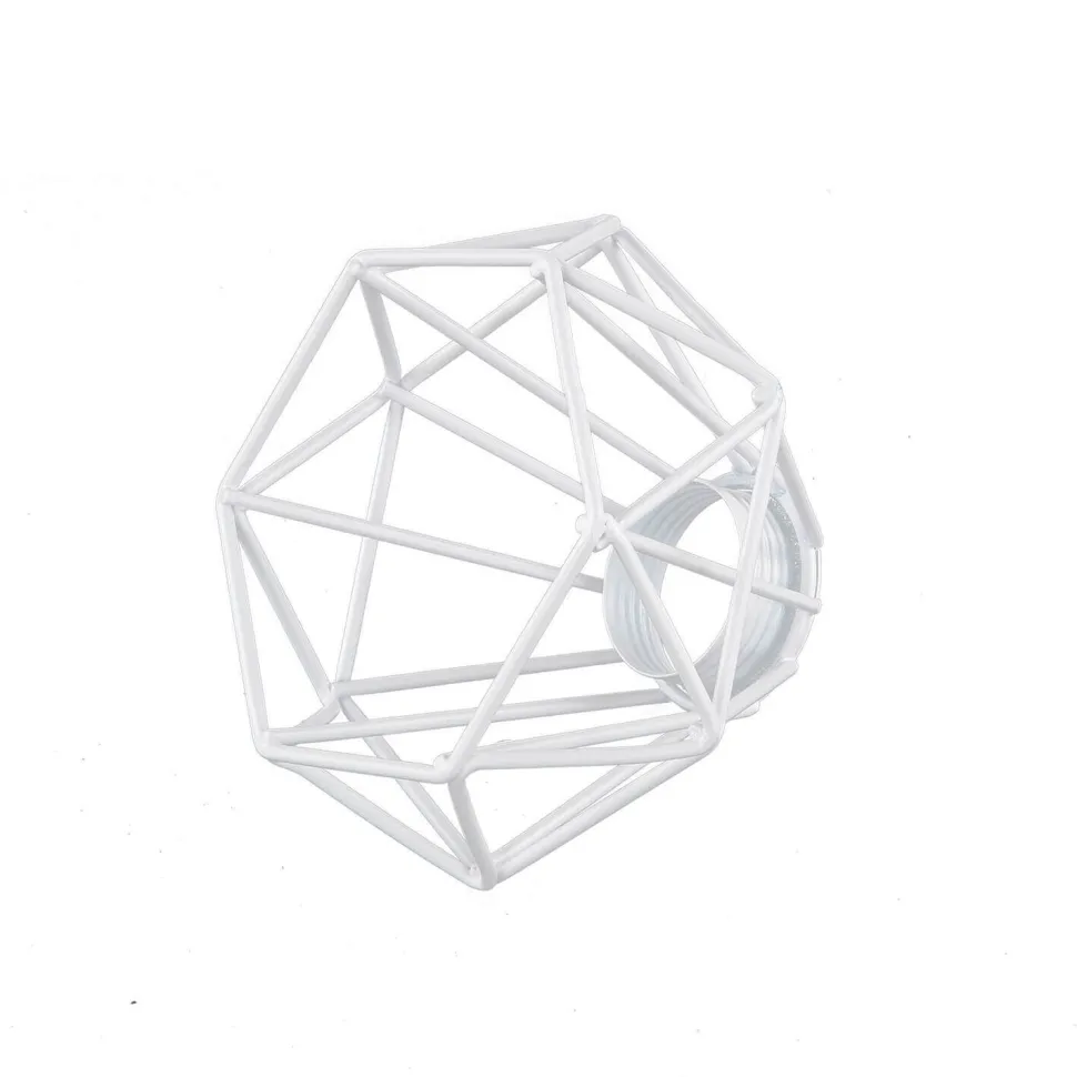 Retro Lampenschirm Weiß 4er Set für Tischleuchte E14