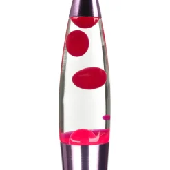 Retro Lavalampe Pink klar H:36cm Ø9cm Timmy