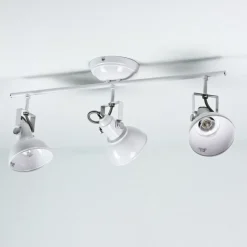 Retro Strahler schwenkbar Weiß 3-flmg E14 GINA