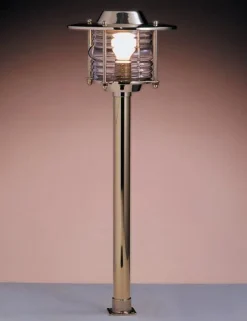 Robuste Wegeleuchte Messing IP43 H:70cm Weg Garten