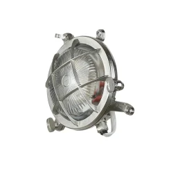 Rostfreie Schiffslampe SERIFOS Messing Riffelglas