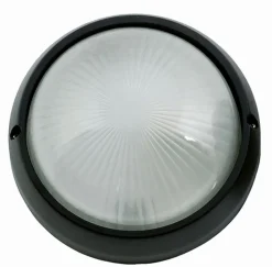 Runde Außenlampe Schwarz Ø26cm IP44 Schwarz Maritim