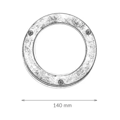 Runde Außenleuchte Kupfer aus Messing G9 Ø14cm