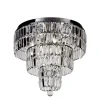 Runde Deckenlampe IP44 Glas Metall Ø50 cm in Chrom