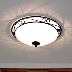 Runde Deckenlampe Rustikal Ø47cm Glas ATHEN